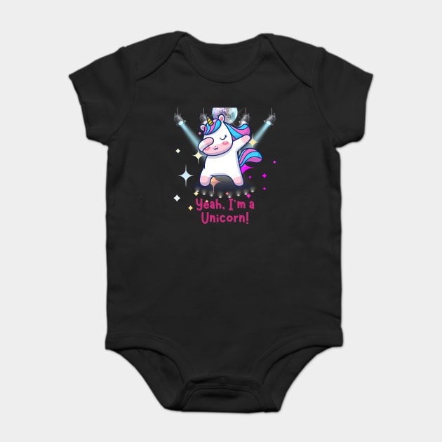 Unicorn Dab Baby Bodysuit by WarFX Designs